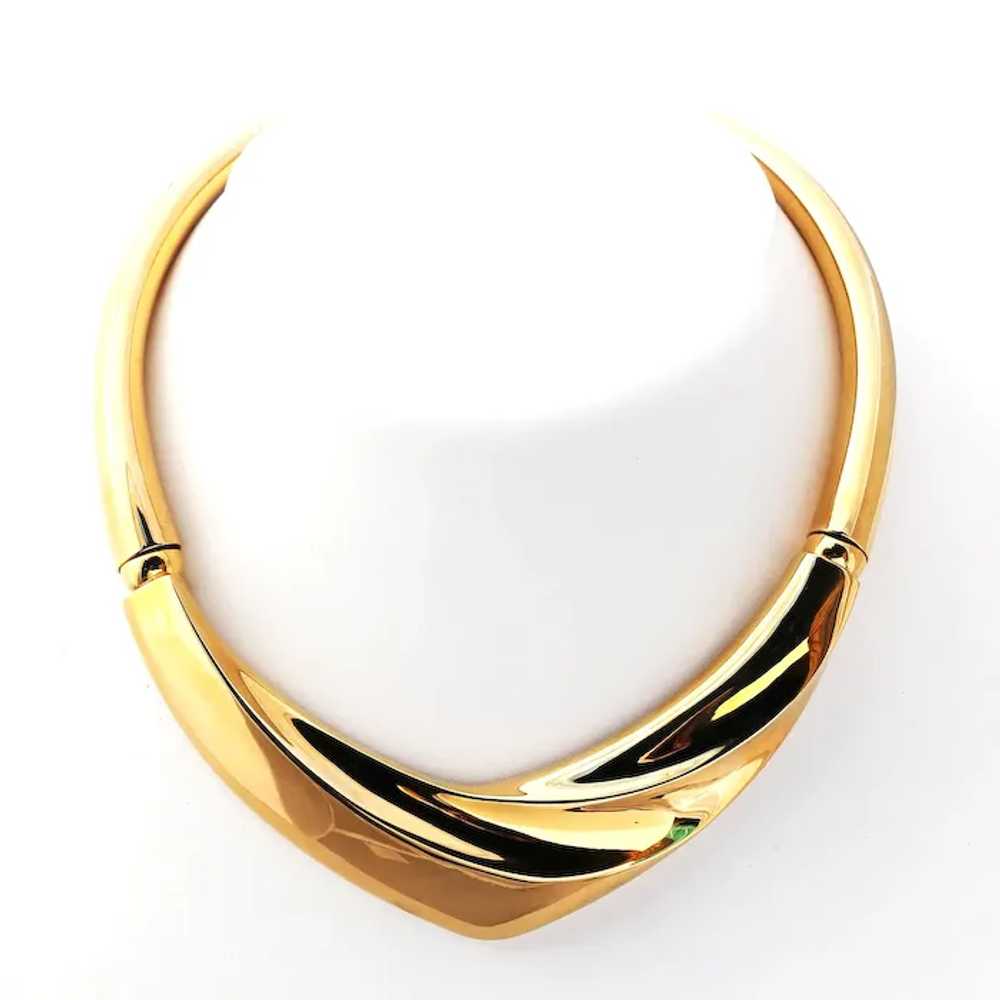1980s Napier Gold Tone Necklace Collar - image 5