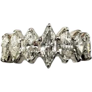 Platinum Marquise Diamond Eternity Band Size 5 JA… - image 1