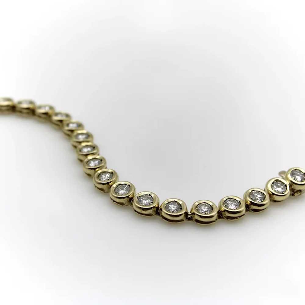 14K Gold Vintage Diamond Bracelet with 3.5 Carats… - image 3