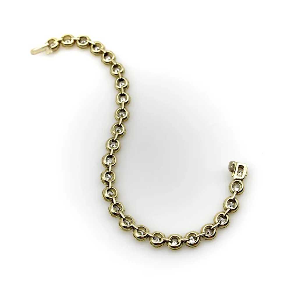 14K Gold Vintage Diamond Bracelet with 3.5 Carats… - image 5