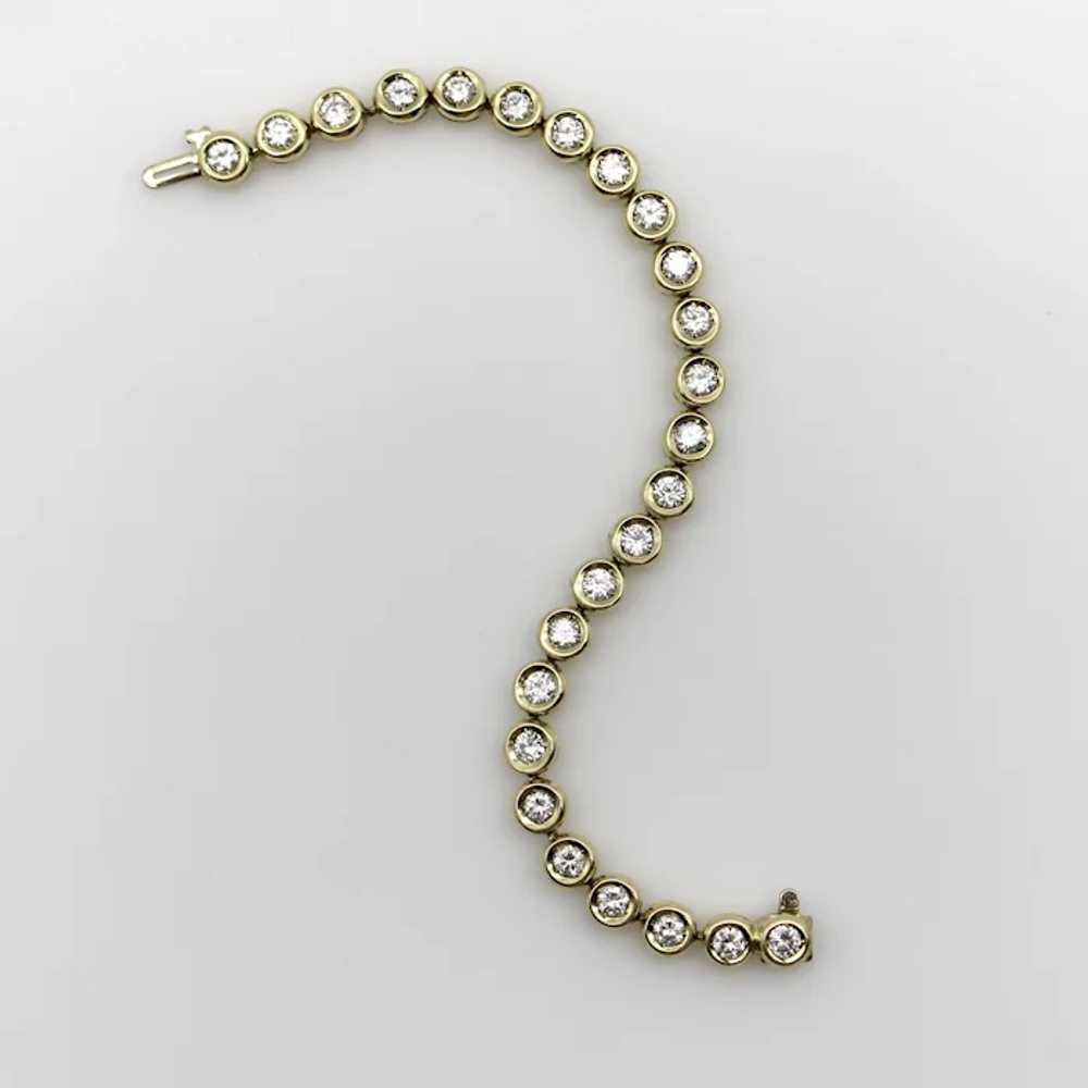 14K Gold Vintage Diamond Bracelet with 3.5 Carats… - image 6