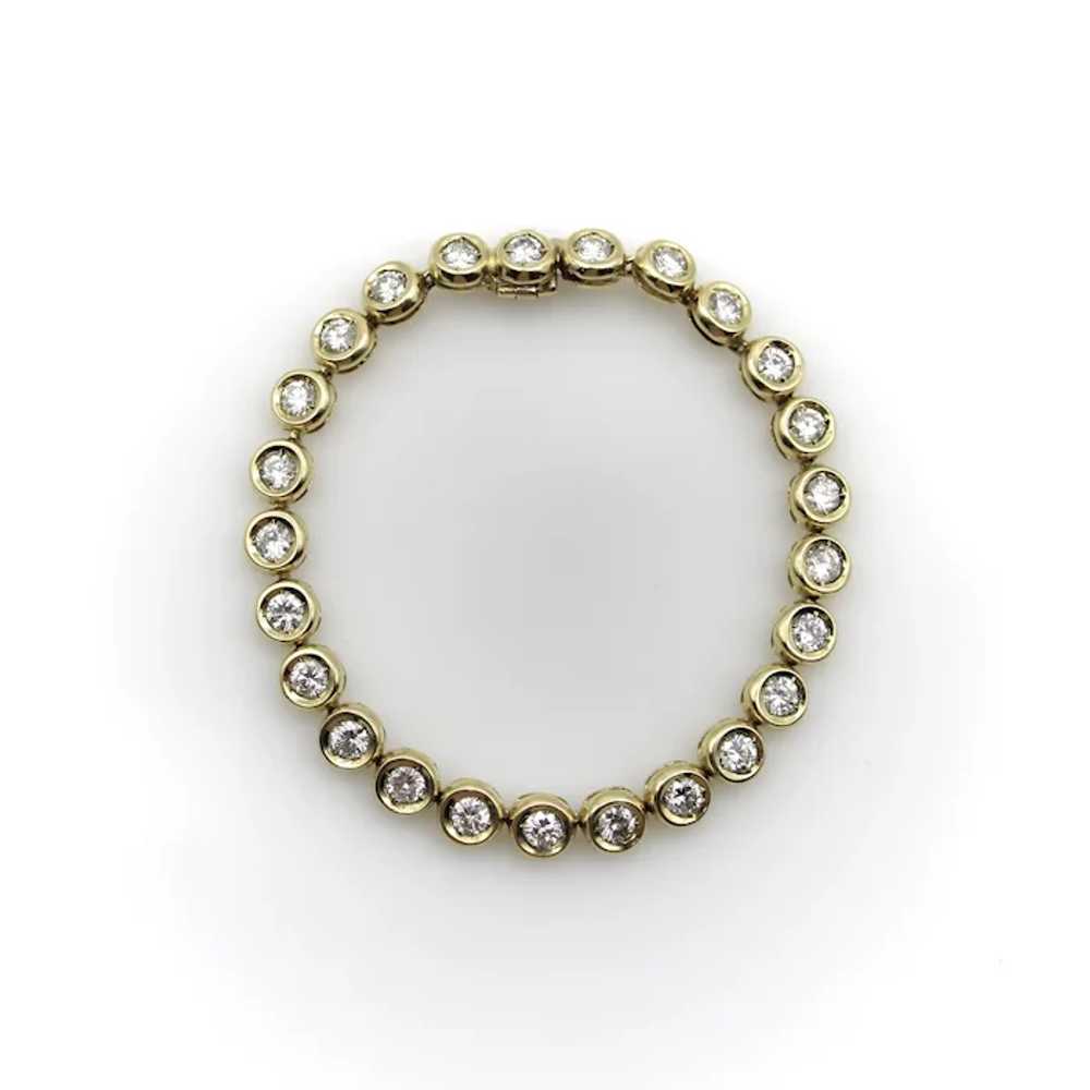 14K Gold Vintage Diamond Bracelet with 3.5 Carats… - image 7