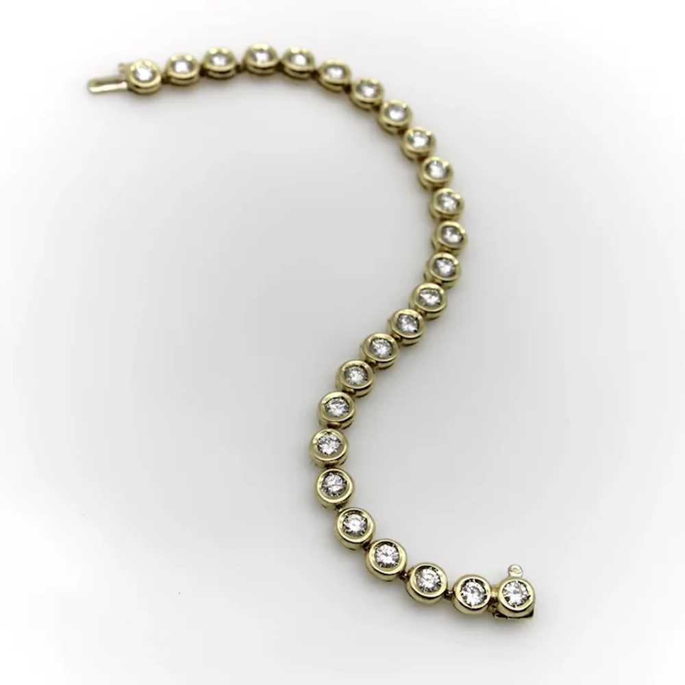 14K Gold Vintage Diamond Bracelet with 3.5 Carats… - image 8