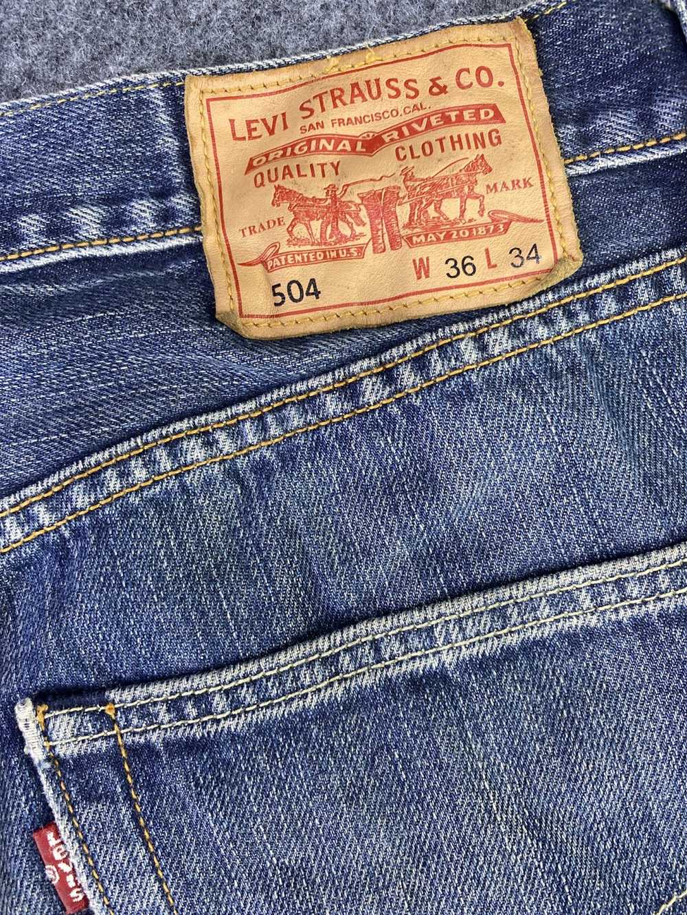 Jean × Levi's × Vintage Vintage Levis 504 Blue Wa… - image 9