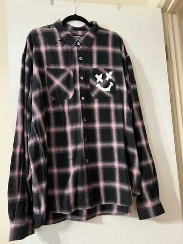 Dom Rebel Dom Rebel pink black checkered shirt smi