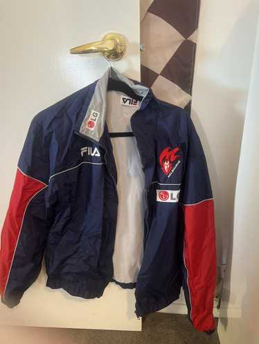 Fila melbourne demons afl retro bomber jacket