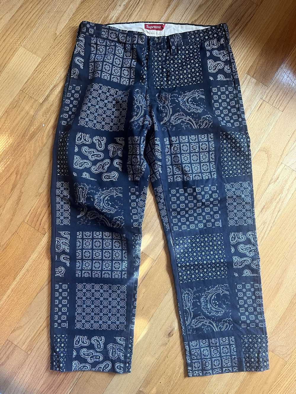 Deluxe pants (other) navy(paisley) - Gem