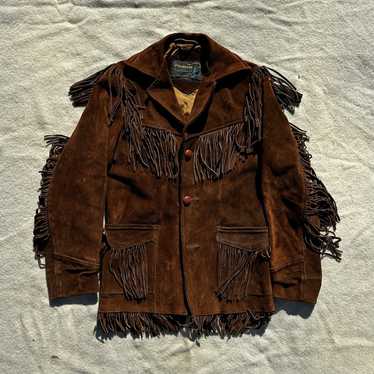 Vintage Fringe Leather Jacket by Schott Rancher 1960's Size 12 