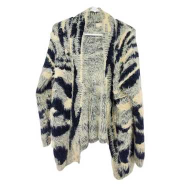 Other Zebra Eyelash Knit Abstract Open Front Long… - image 1