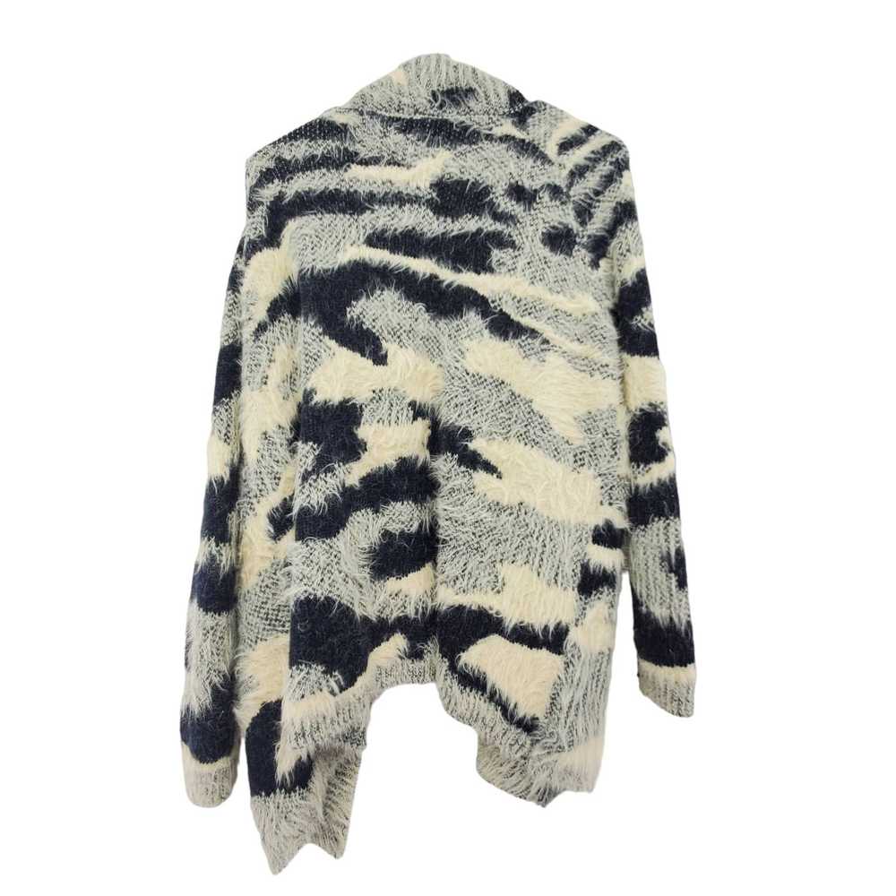 Other Zebra Eyelash Knit Abstract Open Front Long… - image 2