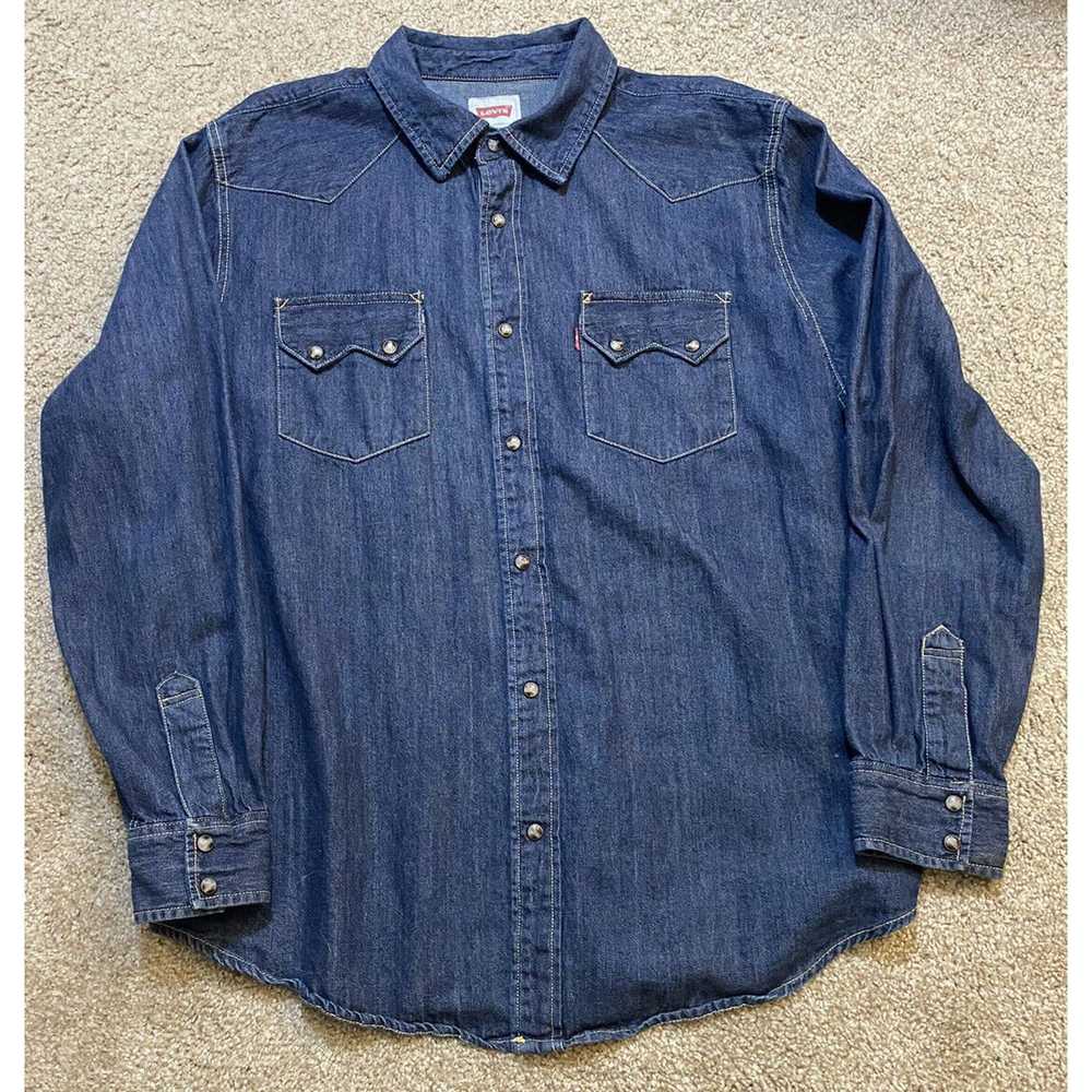 Levis Vintage Levis Sawtooth Western Denim Shirt Lar Gem 8629