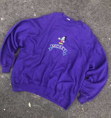 Disney × Vintage 90s Mickey Purple Crewneck - image 1