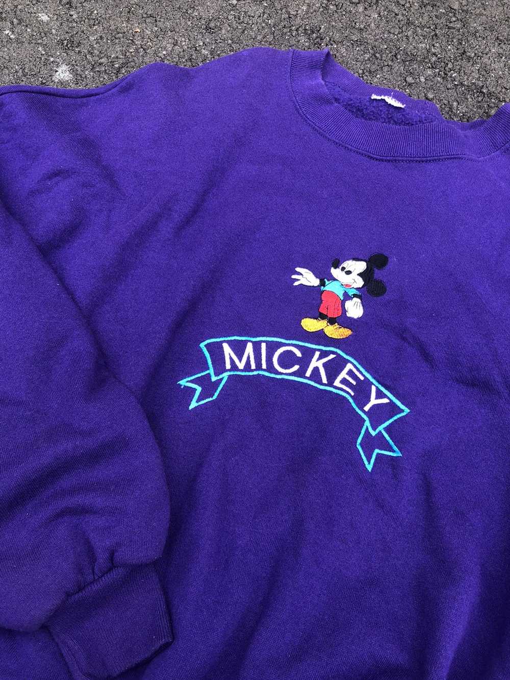 Disney × Vintage 90s Mickey Purple Crewneck - image 2