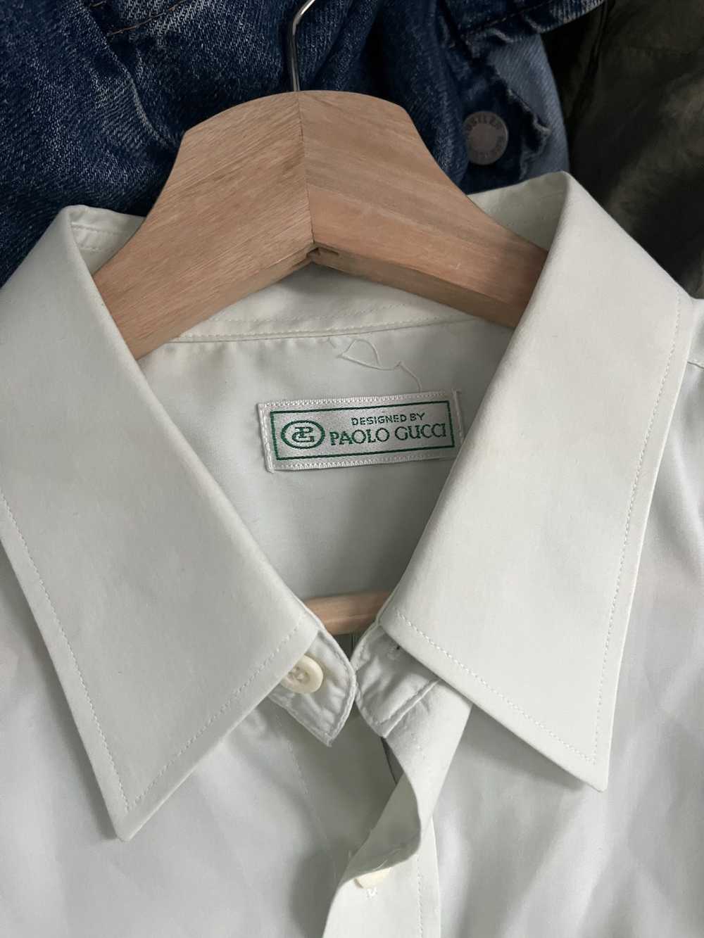 Paolo Gucci × Vintage Paolo Gucci Silk Dress Shirt - image 2