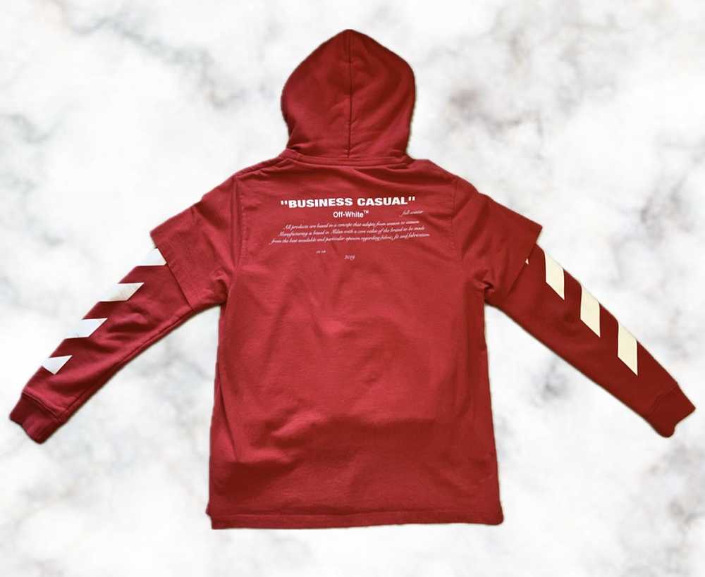 Off-White Off-White Bernini Hoodie Red - 2 Layer - image 2