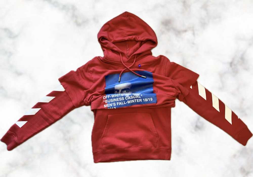 Off-White Off-White Bernini Hoodie Red - 2 Layer - image 3