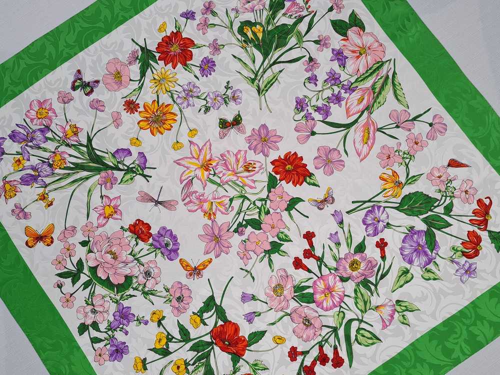 Italian Designers Floral jacquard silk scarf. Mad… - image 3