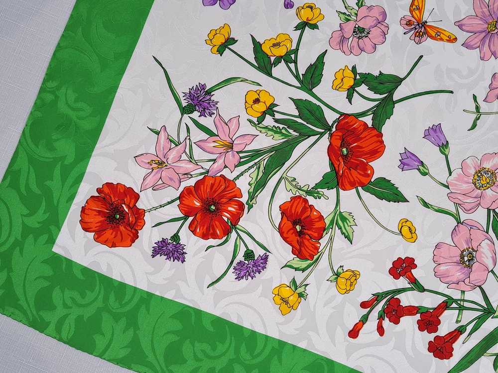 Italian Designers Floral jacquard silk scarf. Mad… - image 4