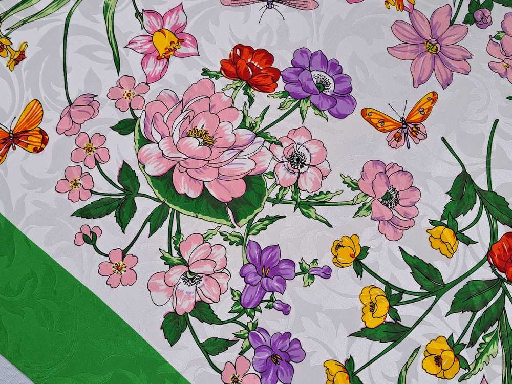 Italian Designers Floral jacquard silk scarf. Mad… - image 6