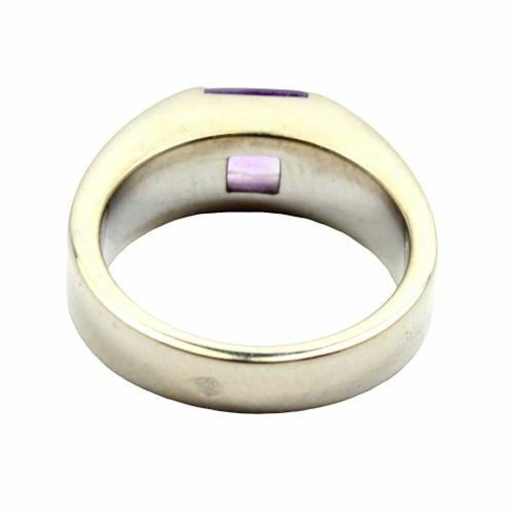 Cartier Cartier 18k White Gold Tank Amethyst Ring… - image 2