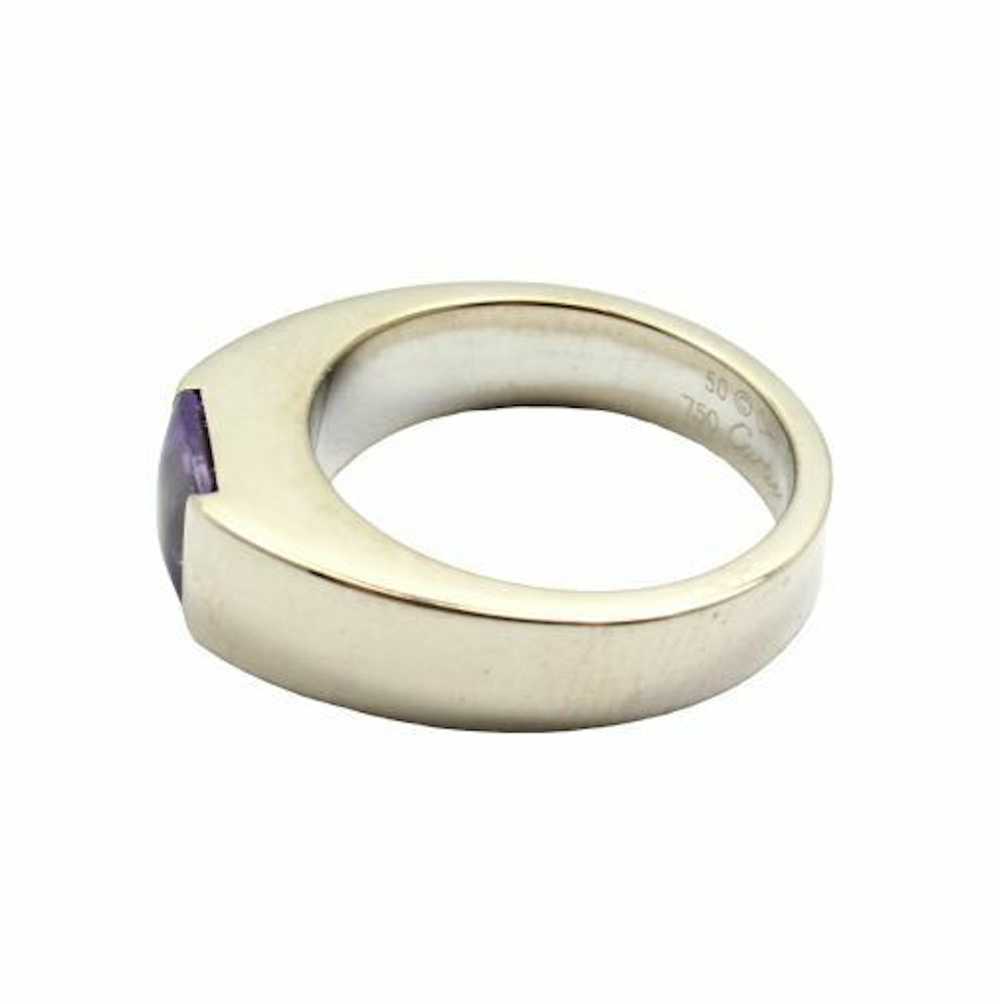 Cartier Cartier 18k White Gold Tank Amethyst Ring… - image 5