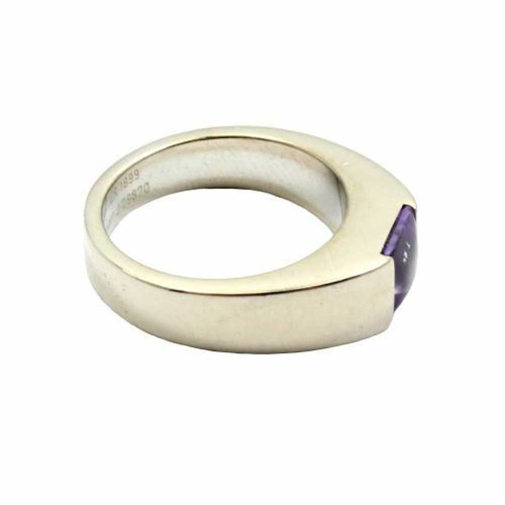 Cartier Cartier 18k White Gold Tank Amethyst Ring… - image 6