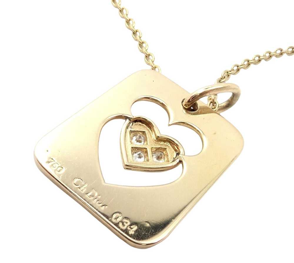 Other 18k Yellow Gold Diamond Ace Of Hearts Card … - image 2