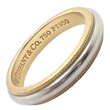 Tiffany & Co. 18k Yellow Gold Platinum 4mm Band C… - image 1