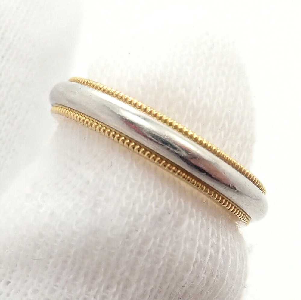 Tiffany & Co. 18k Yellow Gold Platinum 4mm Band C… - image 7