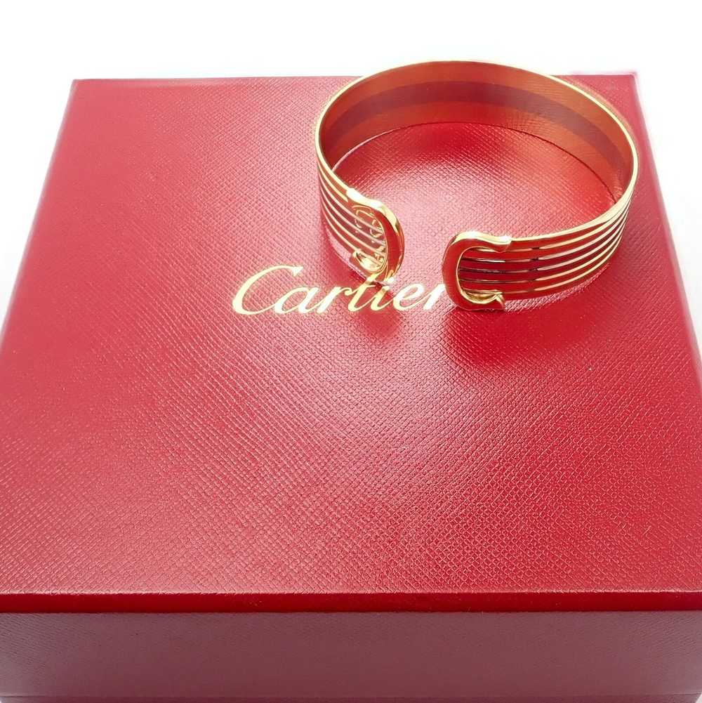 Cartier 18k Tri-Color Gold Double C Wide Cuff Ban… - image 4