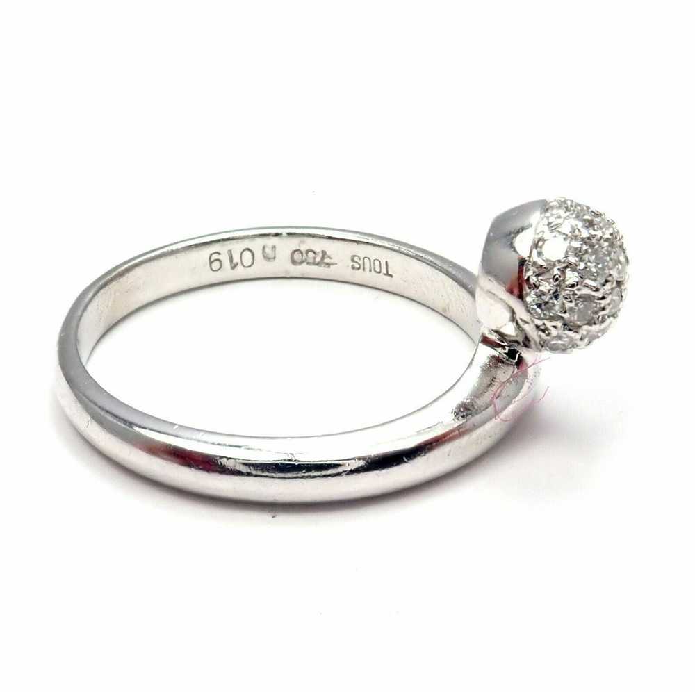 Tous Tous 18k White Gold Diamond Ring 5.25 - image 2