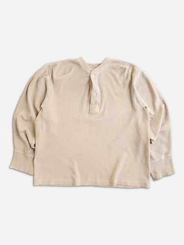 Cream Wool Blend Thermal Shirt - 1960's