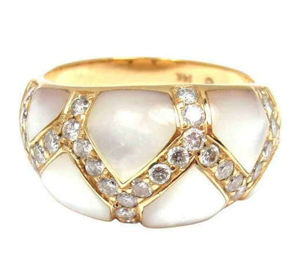 Other 14k Yellow Gold Mother of Pearl 0.30ctw Dia… - image 1