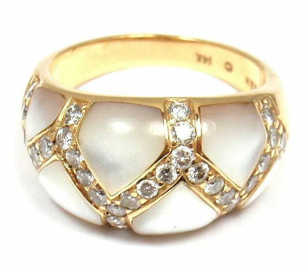 Other 14k Yellow Gold Mother of Pearl 0.30ctw Dia… - image 2