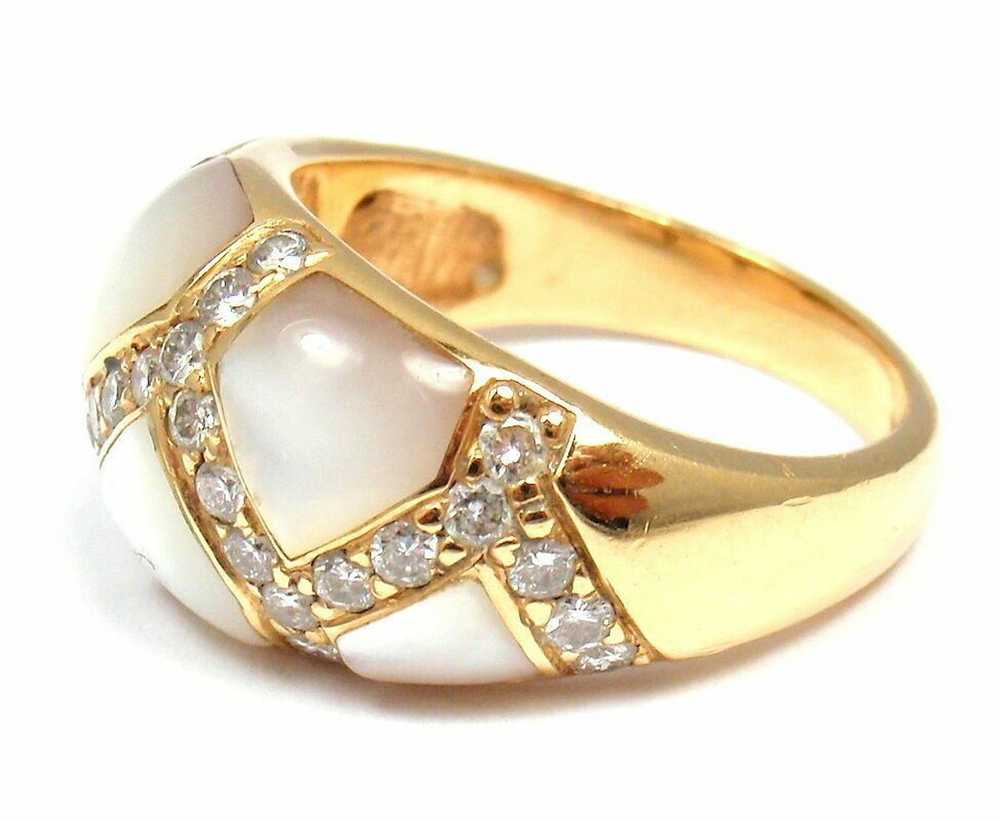 Other 14k Yellow Gold Mother of Pearl 0.30ctw Dia… - image 4