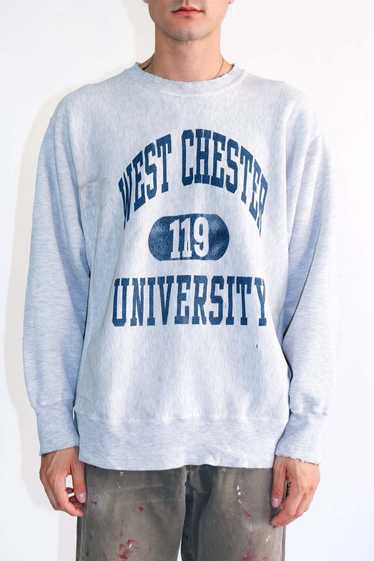 Distressed Gray West Chester Sweatshirt - 1990's