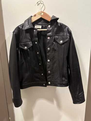 Bare Knuckles Bare knuckles leather trucker jacket