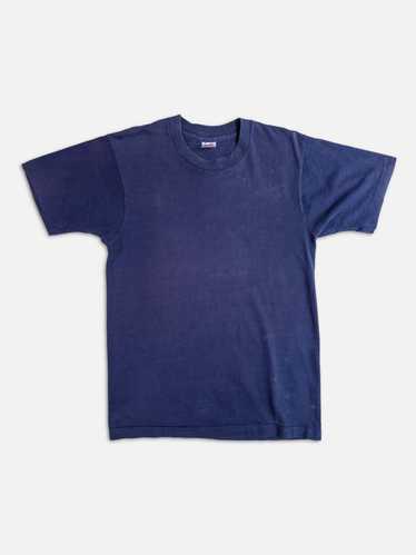 Single Stitch Blank Blue Tee - 1990's