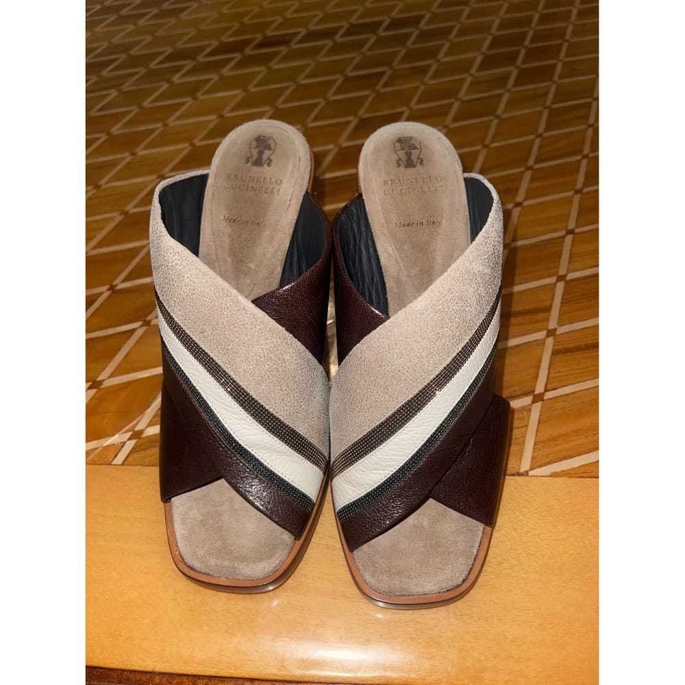 Brunello Cucinelli Leather mules - image 5