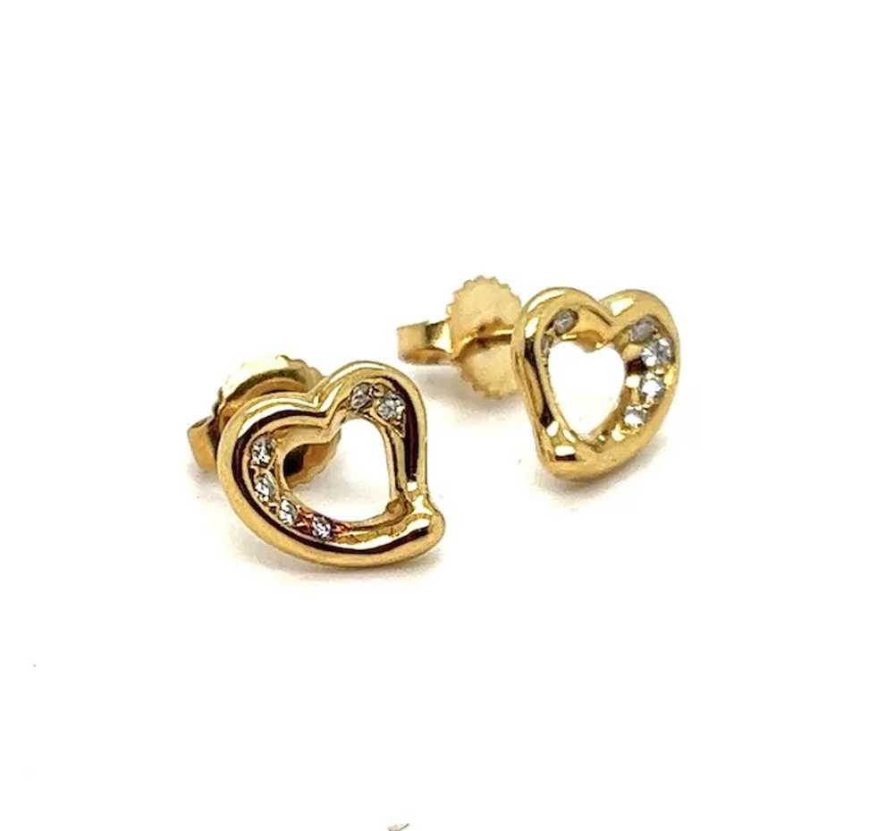 Tiffany & Co. Open Heart Diamond Stud Earrings by… - image 3