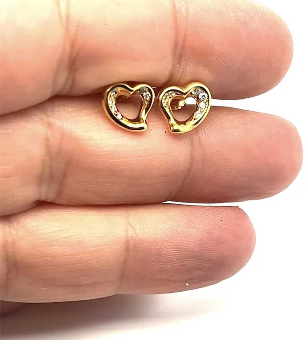 Tiffany & Co. Open Heart Diamond Stud Earrings by… - image 6