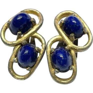 Vintage Weiss Blue Earrings