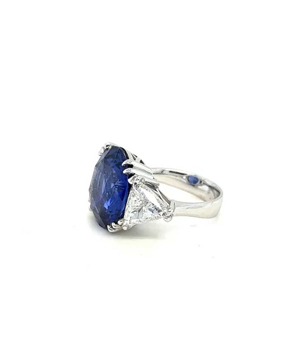 GIA Certified 14.64 Carat Blue Sapphire Diamond R… - image 7