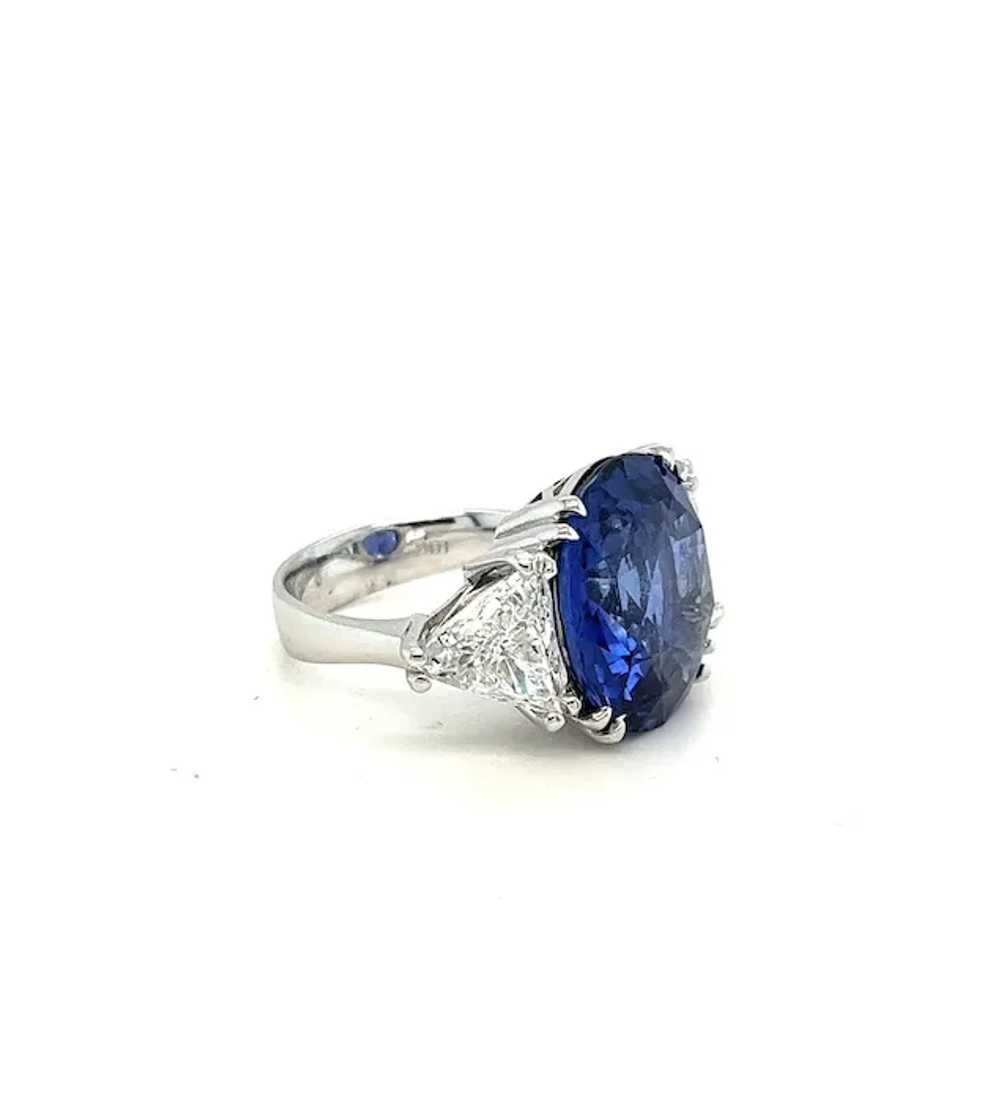 GIA Certified 14.64 Carat Blue Sapphire Diamond R… - image 8