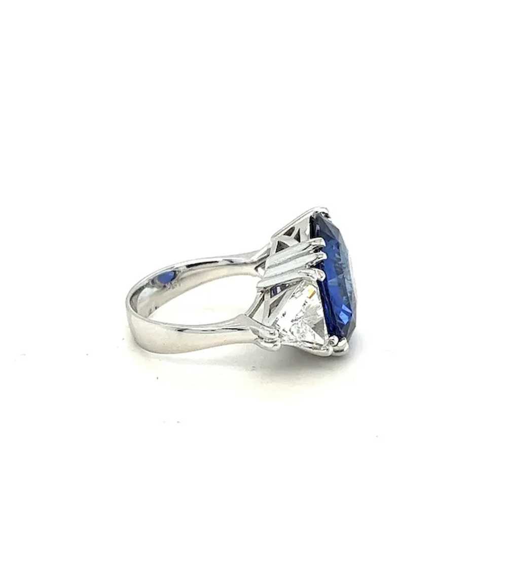 GIA Certified 14.64 Carat Blue Sapphire Diamond R… - image 9