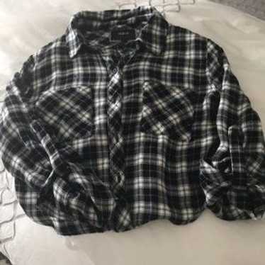 Rails Flannel Button Down Crop Top - image 1