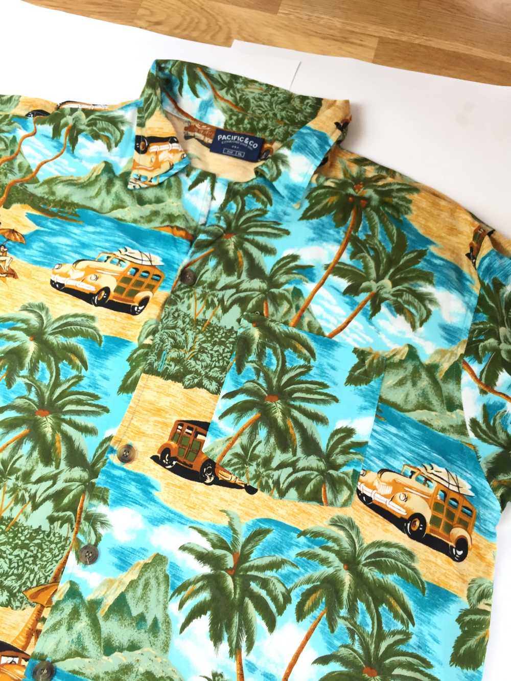 Pacific & Co Hawaiian Shirt cejerowski cars palm - image 1