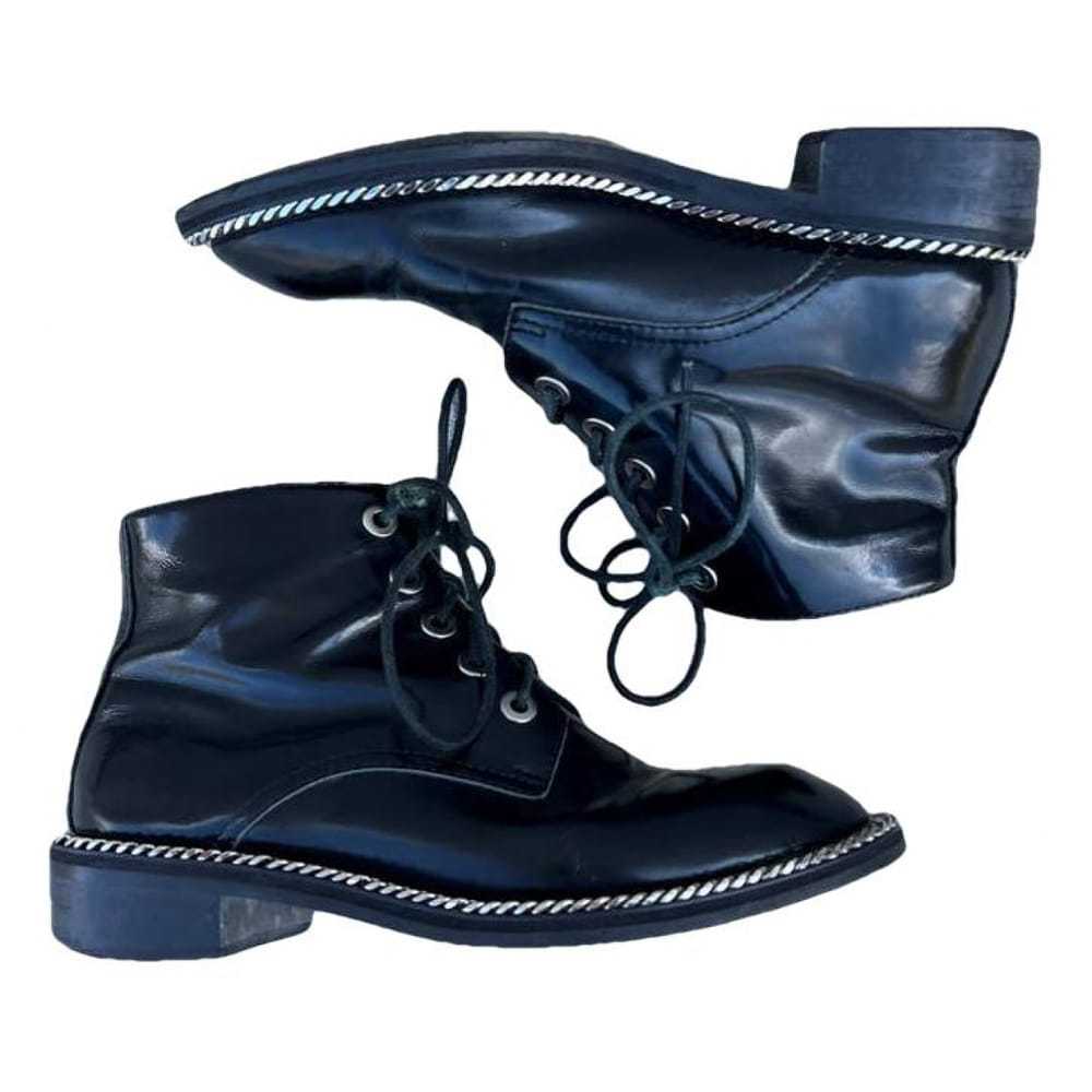 Sandro Patent leather biker boots - image 1