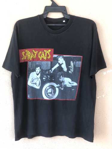 Vintage 90s STRAY CATS Band Rockabilly Tour Concert T… - Gem