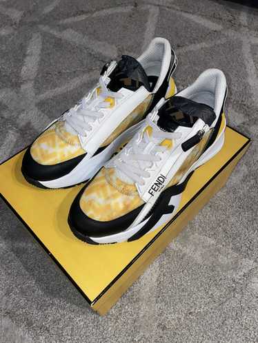 Fendi Fendi flow yellow nylon low sneakers